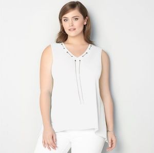 Chain link grommet  crepe top sz 26/28